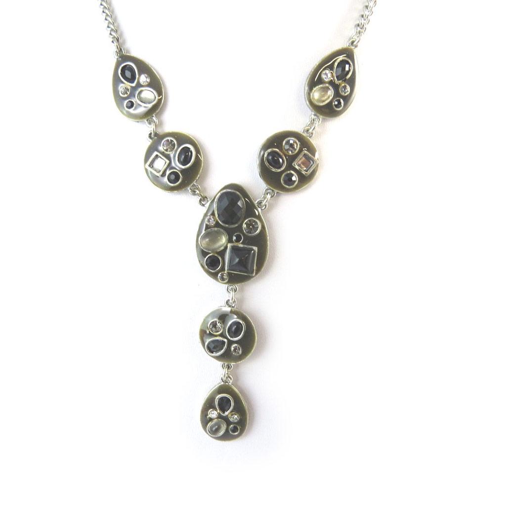 Les Trésors De Lily [F5984] - Gray 'Mélusine' Designer Necklace