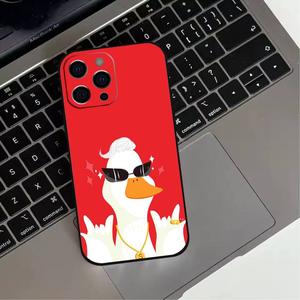 Cartoon Cute G-Goose  Phone Case For iPhone 17,16,15,14,13,12,11 Plus,Pro Max,XS,Soft Silicone Black Cover
