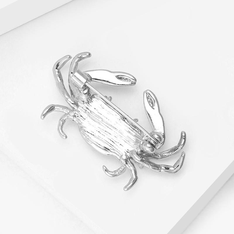 1 Piece Elegant Zodiac Jewelry Accessory Creative Animal Cancer  Star Crab Brooch Pins For Men And Women Gift