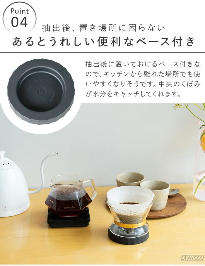 Brewista Tornado Duo Double Wall Glass Dripper with Base