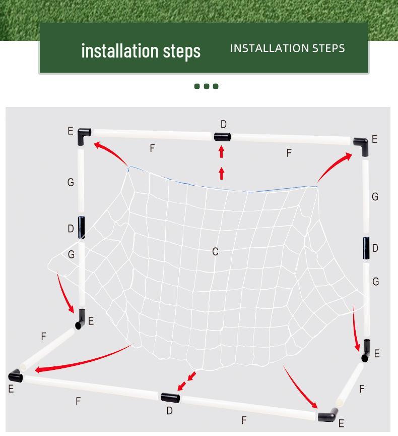 Children's Portable Soccer Goal Set with Thickened Net for Outdoor Sports