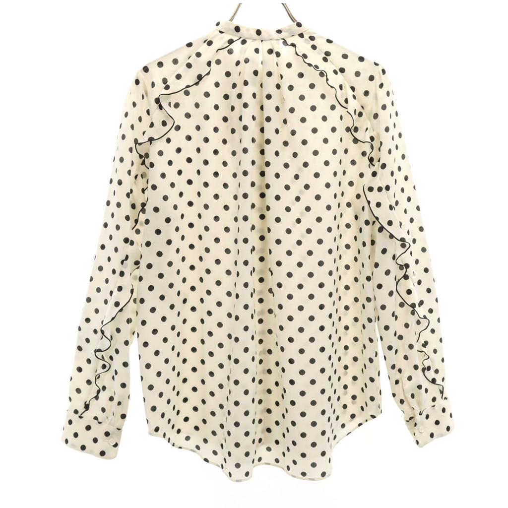 Unused DESIGNWORKS Made In Japan Dot Pattern Long Sleeve Band Collar Shirt Women Used