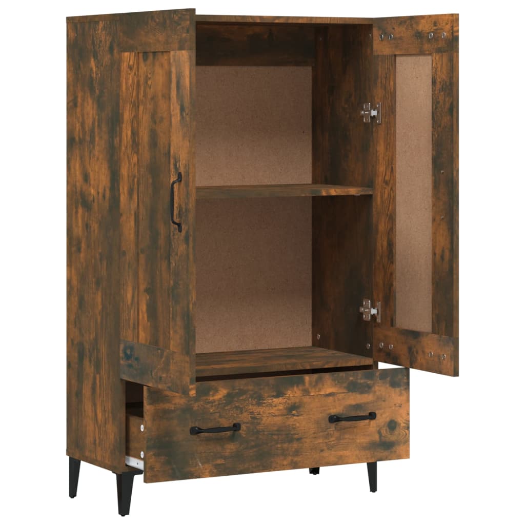 Vidaxl Cabinet, Smoked Oak, 70X31X115 Cm, Wood-Based Material