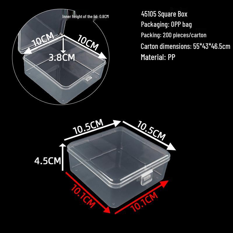 Cutie de depozitare și afișare pentru feronerie din plastic transparent