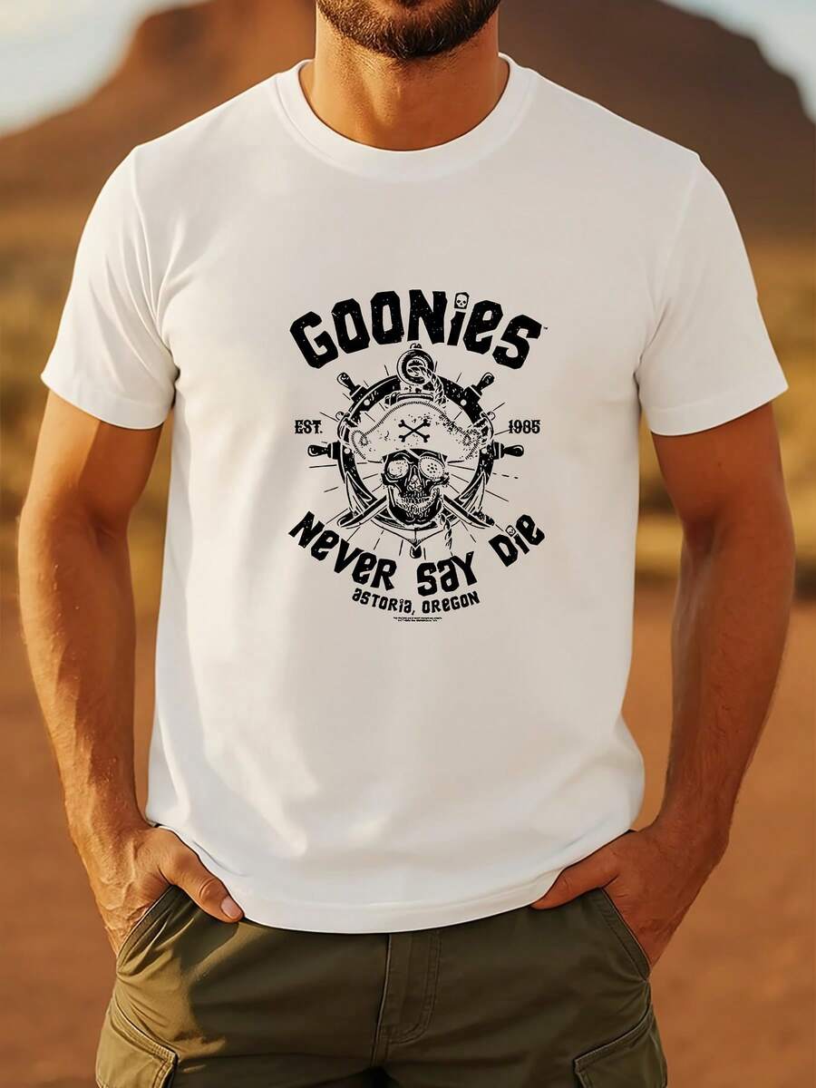 

Vintage Unisex s Goonies Never Say Die Retro Pirate Skull & Crossbones Graphic T-Shirt XXXL