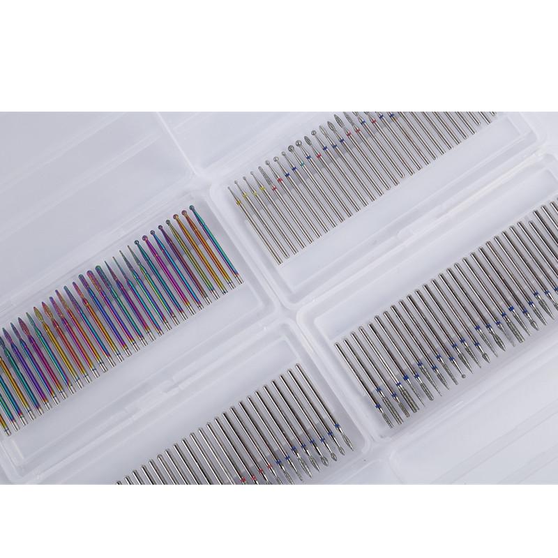 30 stücke Kegel Hartmetall Wolfram Nagel Bohrer Grat Bits Fräser Für Maniküre Maschine Elektrische Bohrer Maschine Für Nagel werkzeuge