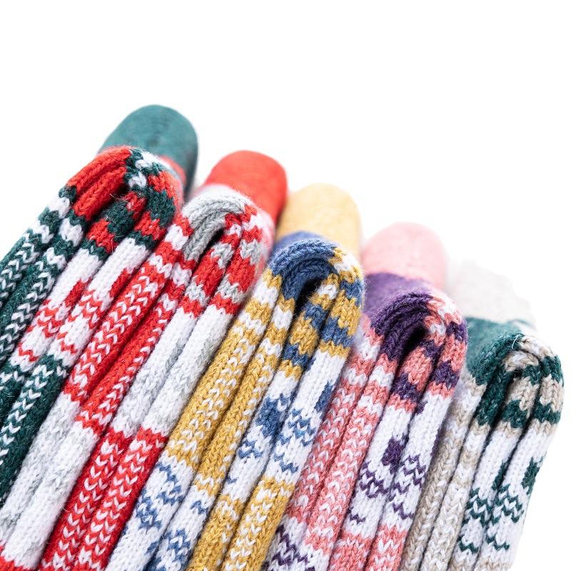 5 Pairs of Women's Winter Thick Line Elk Warm Rabbit Wool Stockings