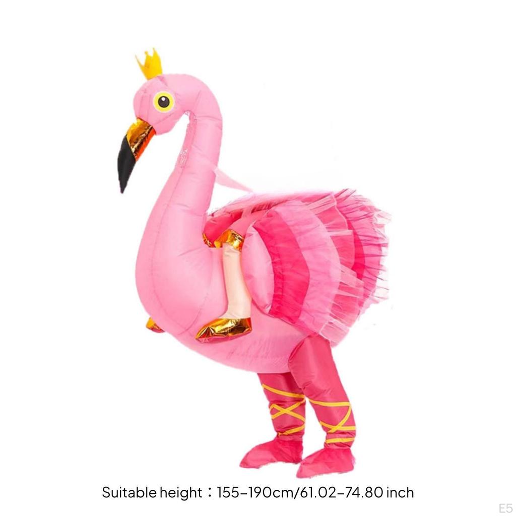 Inflatable Flamingo Costume High-Strength Wearable for Parties
