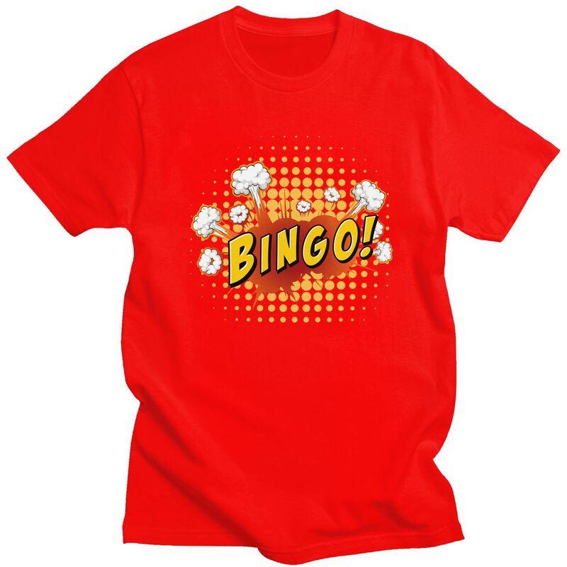 Custom Hot Game Bingo T Shirts Men Pure Cotton Tees Tshirt Tshirt Clothing