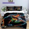 Goku Patterned Pillowcase & Duvet Cover Set Anime Hot Trend Bedding for Bedroom Decoration Holiday Gift for Fans.-TING