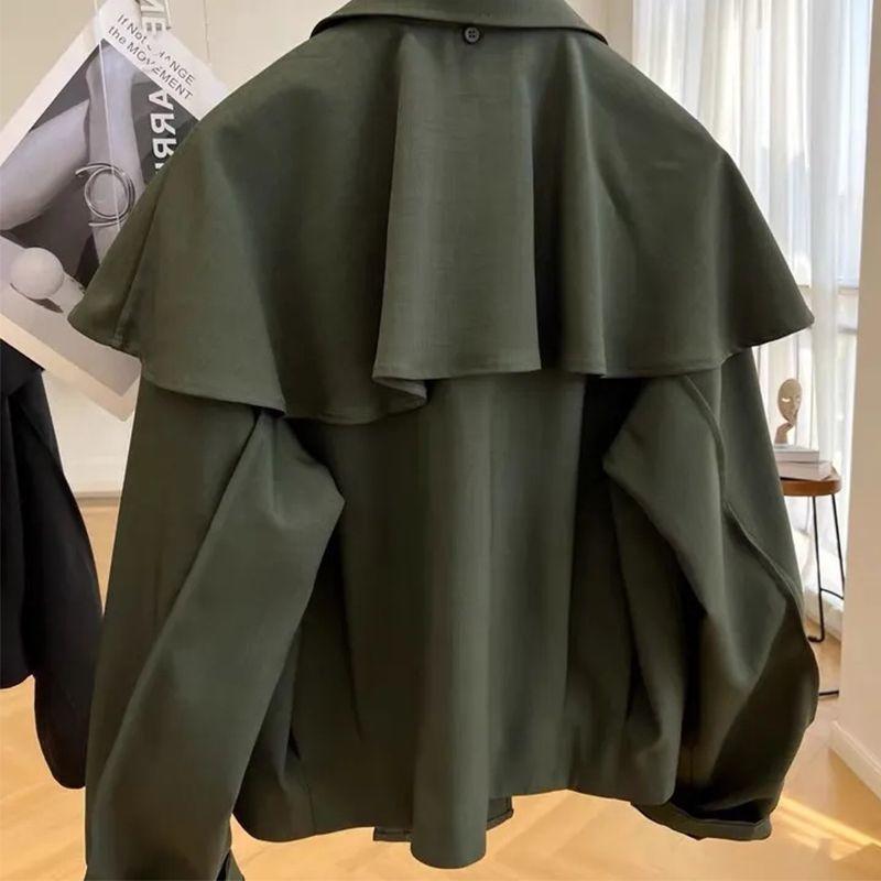 Spring Autumn Casual Short Coat Women's Korean Loose Long-Sleeved Windbreaker Female Outwear Tops