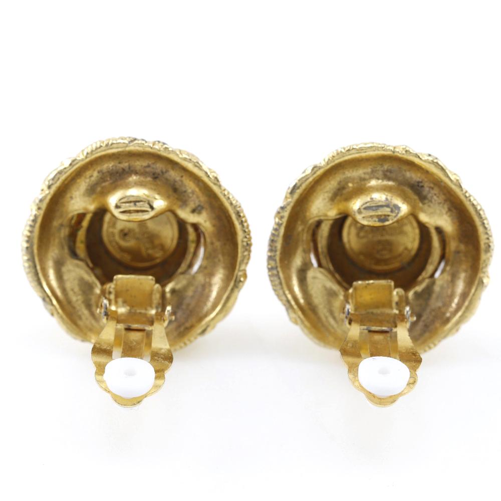 CHANEL Earring Plated Gold 30.2g Women Used