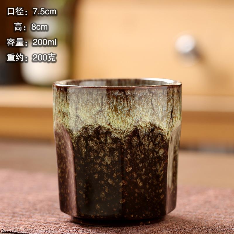 200ml Japanese Style Ceramic Coffee Cup Creative Kiln Change Milk Cup Household Office Drinkware Kung Fu Mugs Water Cup New