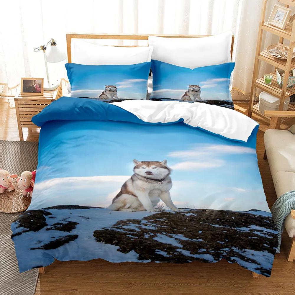 

Wolf Duvet Cover Set Black White Wolf Pattern Wild Animals Comforter Cover Full Queen Size For Kid Boys Bedding Set EU Twin 135x200cm