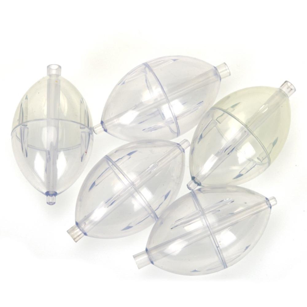 

5pcs Plastic Fishing Clear Float Buoy Transparent Floating Ball Water Injection Bubble Floats Hollow Design Buoy Type