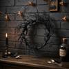 Artificial Twisted Twigs Halloween Black Branch Garland Wall-Mounted Halloween Spooky Wreath  Bar