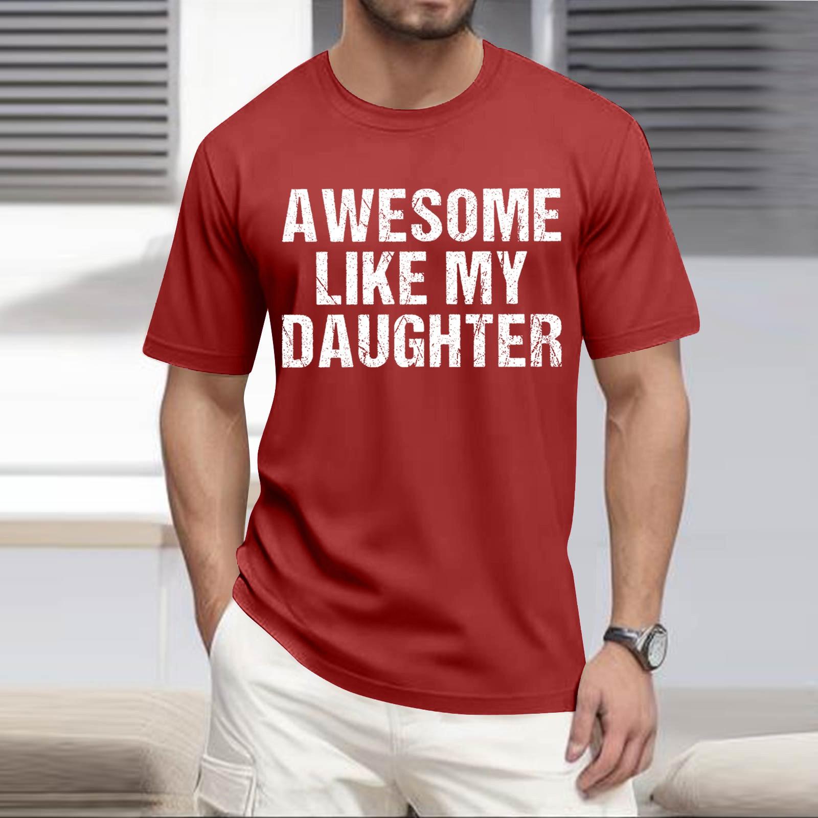 

Популярна літня чоловіча футболка з круглим вирізом і короткими рукавами XXL червоний