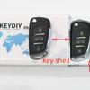 1pcs 2/3 Button Car Key Shell Xhorse Remote Case KEYDIY Flip Key Shell DS Type Key Shell for KD B11 NB11 VVDI XKDS00EN XEDS01EN