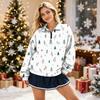 Women's Trendy Printed Half-Zip Sweatshirt, Lightweight Casual Pullover for Spring and Fall