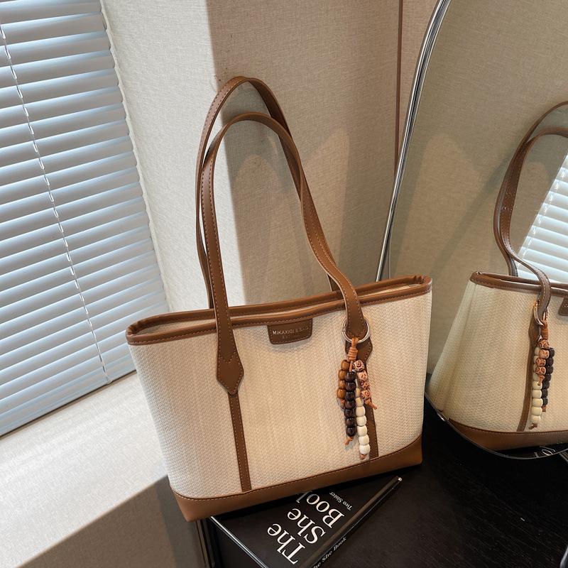 Ladies Large Capacity Shoulder Bags Vintage Commuting Underarm Bags Solid Color Casual Handbag Women High Quality Tote Bag