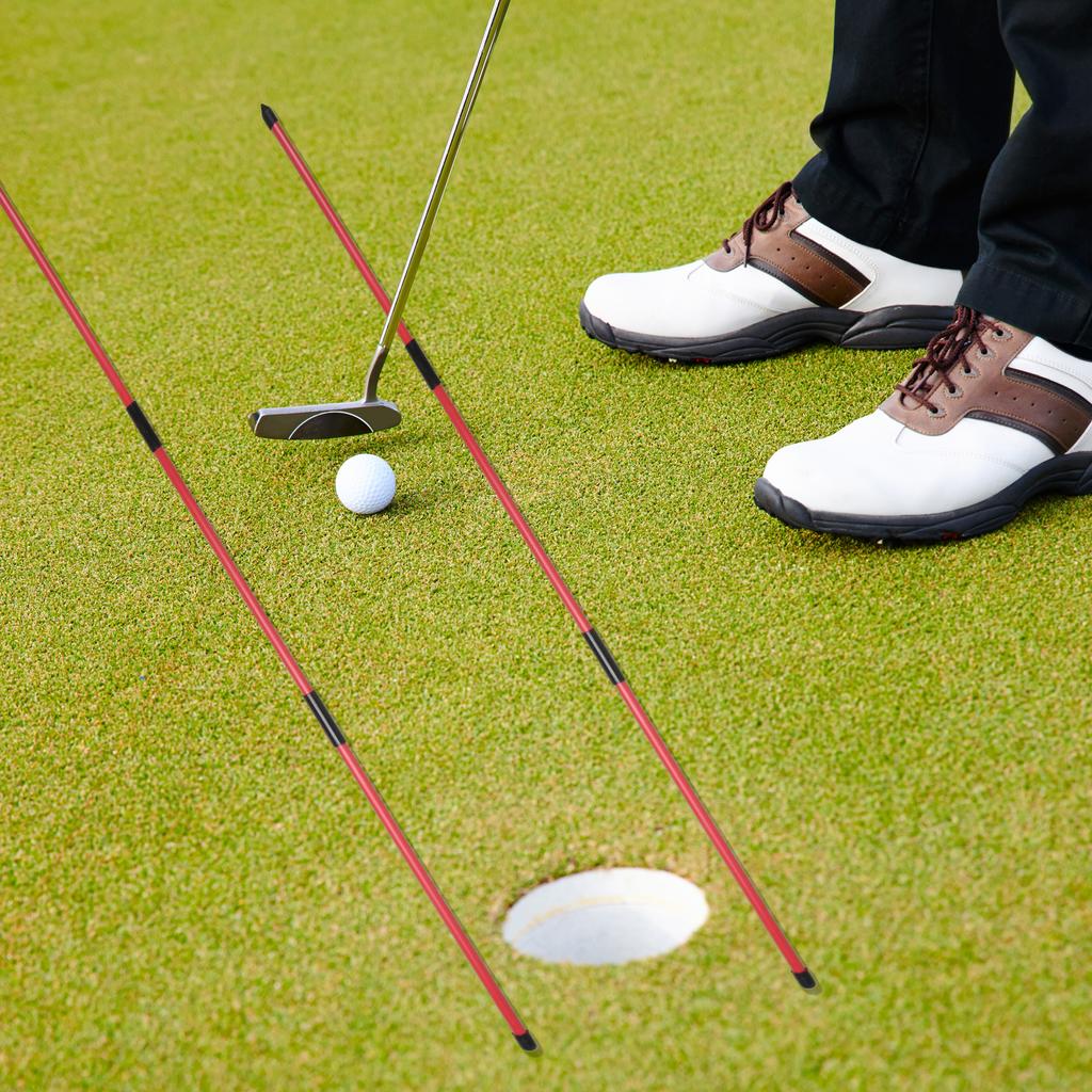 Golf Alignment Sticks 2 Sets 48inch Alignment Practice Rods Collapsible 6 Colors Golf Alignment Sticks Golf Swing Training Tools 5