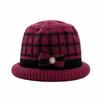 Thickened Knitted Woolen Hat Cold-proof Ear Protection Hat Fashion Dome Bow Bucket Cap  Winter