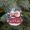 Santa Claus Acrylic Pendant with Lanyard Easy to Hang Adorable Christmas Tree Decoration Hanging Ornament Holiday Gift