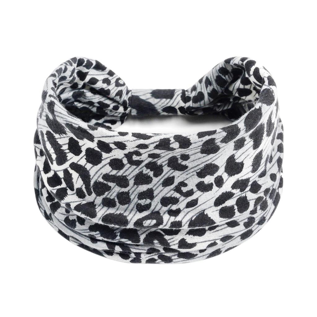 Geknotetes Stirnband mit Leoparden- und Zebra-Print – Sexy elastisches Sport-Stirnband für Damen