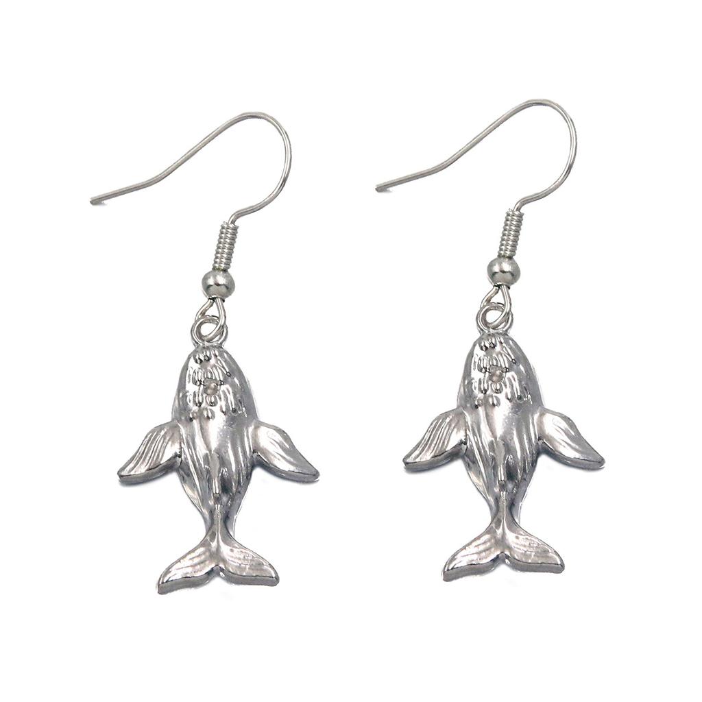 1Pcs 17X25mm Stainless Steel Jewelry Accessories Whale Pendant