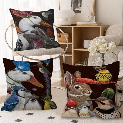 Konijn Vogel Eend En Schaap Kussen Cadeau Huis Kantoor Decoratie Slaapkamer Bank Auto Kussenhoes Hoes 45x45