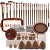 20-56Pcs Soft Makeup Brush Set with Storage Bag,Beauty Blender Sponge & Powder Puff Essential Facial Cosmetic Tools for Beginners & Makeup Lovers