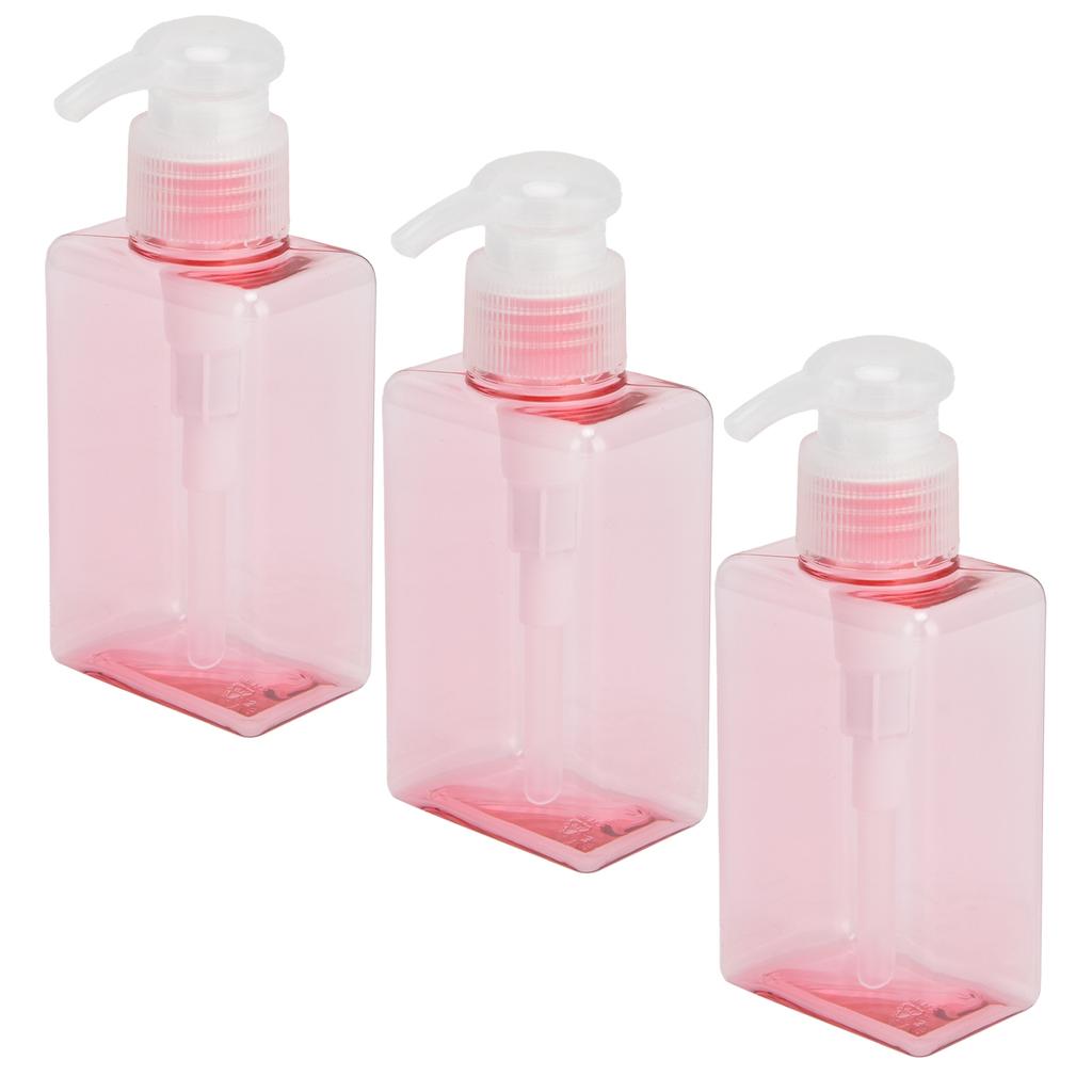 3PCS 100ml Refillable Plastic Empty Pump Bottle Lotion Soap Dispenser Liquid Container for Shampoo