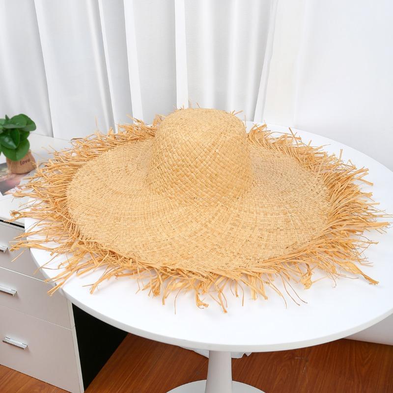Lace Bow Big Brim Straw Hat Seaside Beach Sunscreen Hat Ladies Pretty Sun Hat