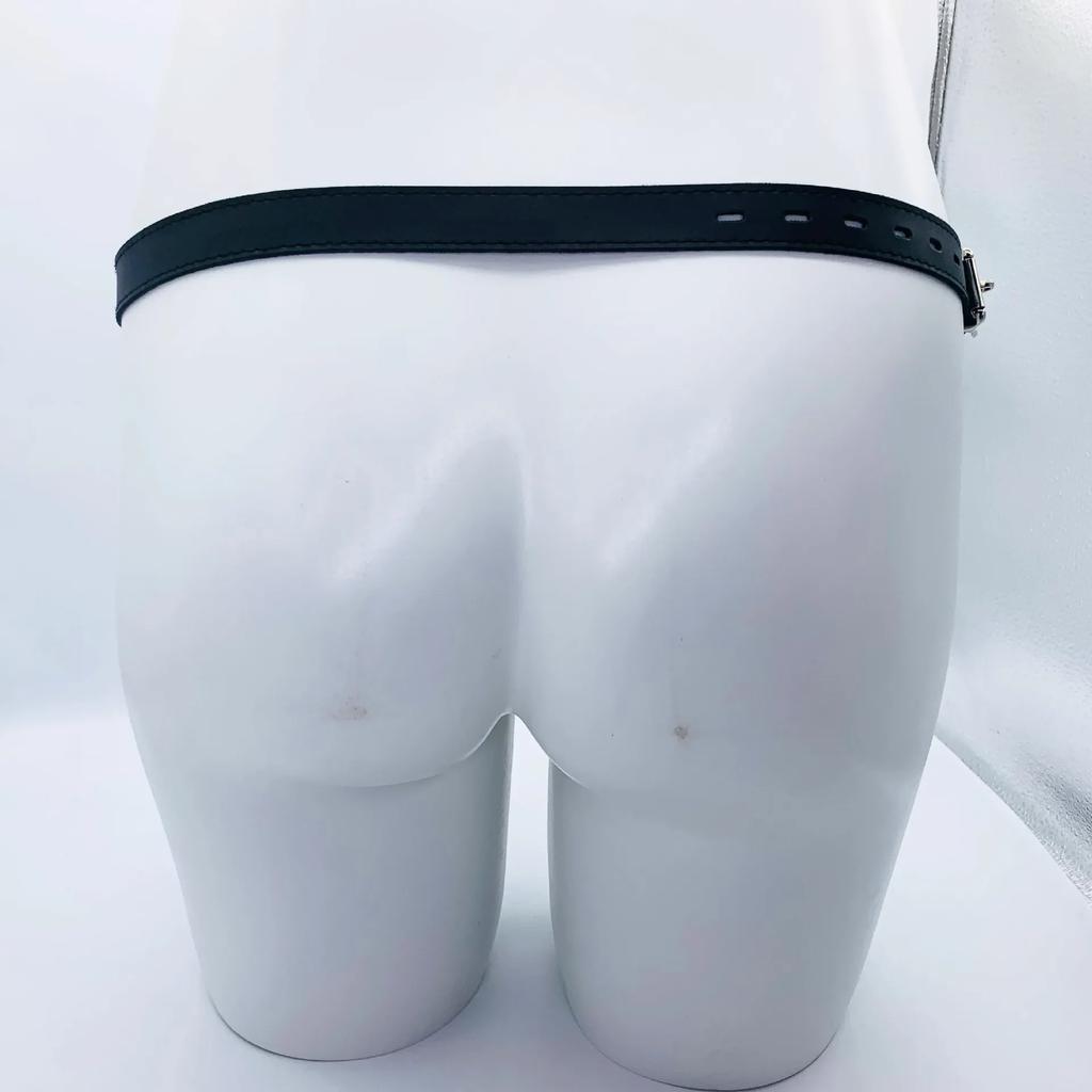 Keuschheitskäfig PU-Leder Anti-Off-Hilfsgürtel Anti-Off-Peniskäfig für Männer Verstellbares Seil Keuschheitsschloss Zubehör sexyshop