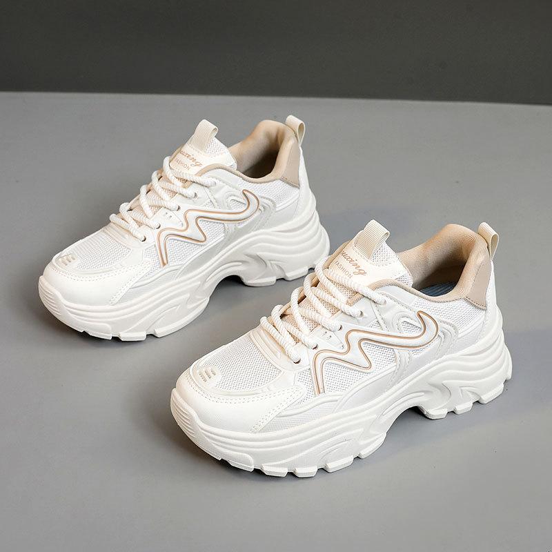 

Q78 new 2025 popular spring and summer dad shoes women s shoes Korean version trend increased thick-soled mesh shoes breathable 40