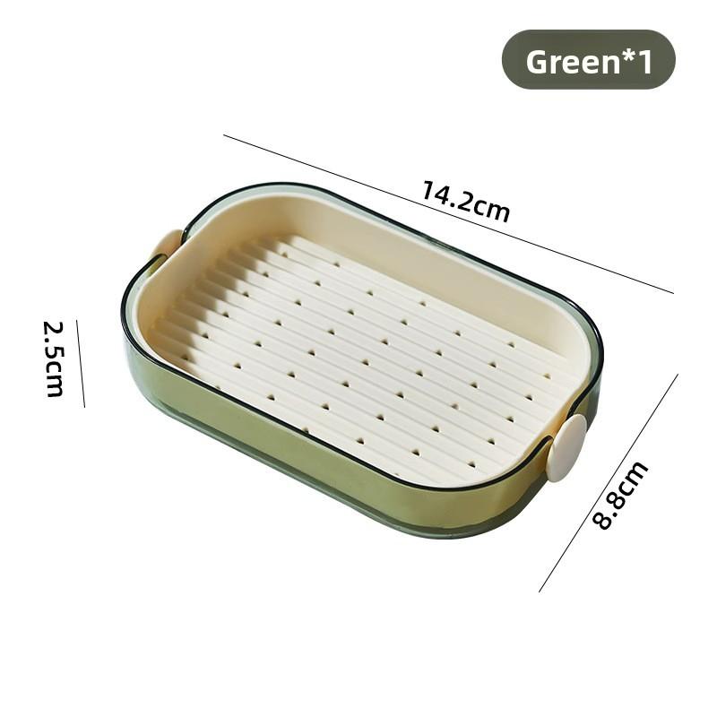 Large Double-layer Draining Box, Household Soap Box, Bathroom Countertop Soap Rack, Bathroom Storage Rack