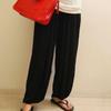 Men Pants Solid Color Elastic Waist Modal Casual Spring Trousers for Daily Wear