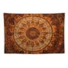 Retro Sun Mandala Tapestry Bohemian Orange Brown Pattern Background Bohemian Atmosphere Room Decoration