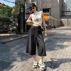 Sommer Vintage Damen Baggy Jeans Y2k Locker Gewaschen High Waist Knielang Denim Hosen Streetwear Weite Beine Shorts