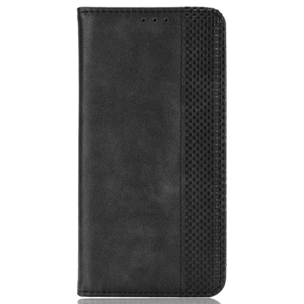 For Google Pixel 8 Magnetic Closure Phone Case PU Leather Cover Stand Wallet Retro Phone Protector