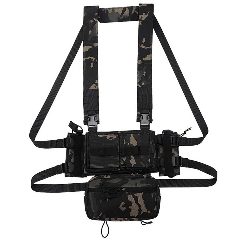 Chest Rig Multifunctional CS Field Molle Dangler Pouch Camouflage Training Vest Outdoor Camping Match Pack Hunting Entertainment