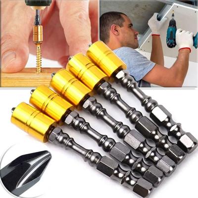1 Pair Durable Magnetic Screwdriver Heads PH2 Non-slip Cross Drill Bit 65mm 1/4"Hex Shank Screwdriver Bit