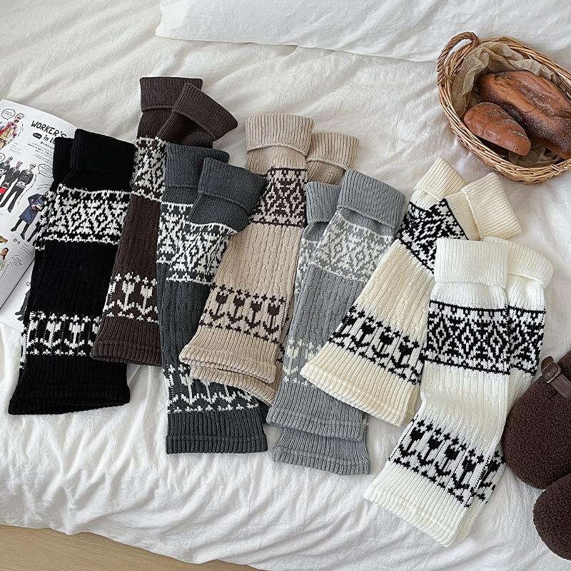Thickened Retro-Style Sock Covers, Piles Of Socks, Warm And Slimming Calf Covers, With Snow Boot Leg Covers
