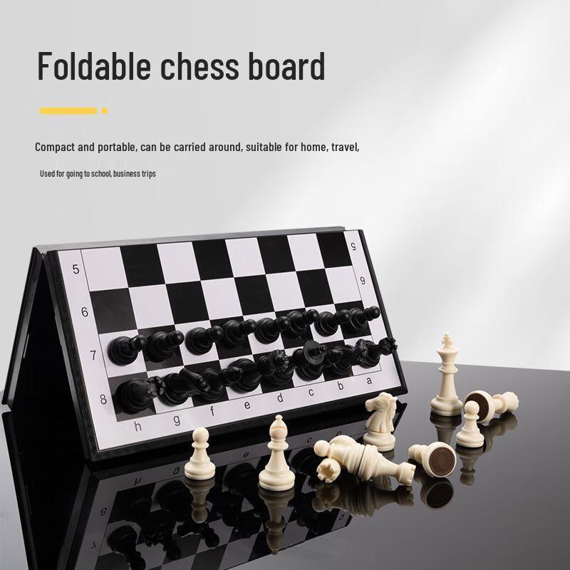 Portable Magnetic Folding International Chess Set