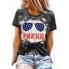 American Flag 3d Print T-shirt Women Fashion Usa Flag T-shirts Vintage T Shirt Casual Short Sleeve Tops Tee Lady Tshirt Distress