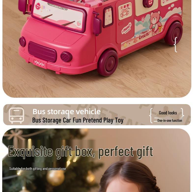 Princess House Bus Doll Playset for Girls (Ages 3-6) - Popular Birthday Gift