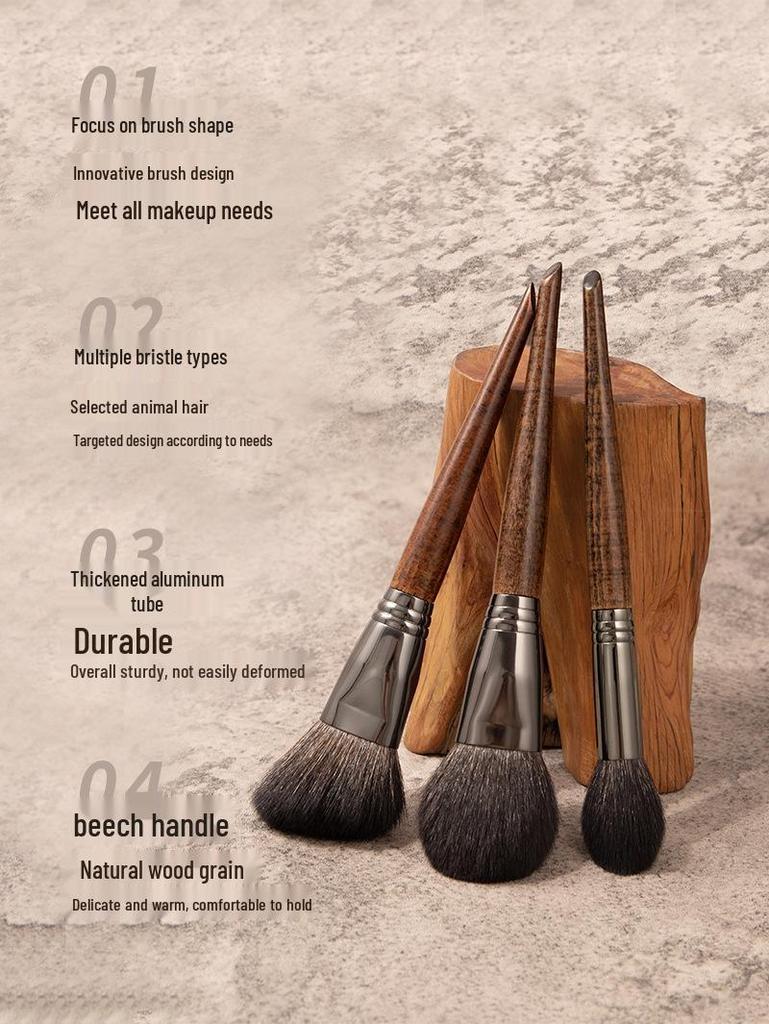 22-teiliges professionelles Tierhaar-Make-up-Pinselset für Maskenbildner