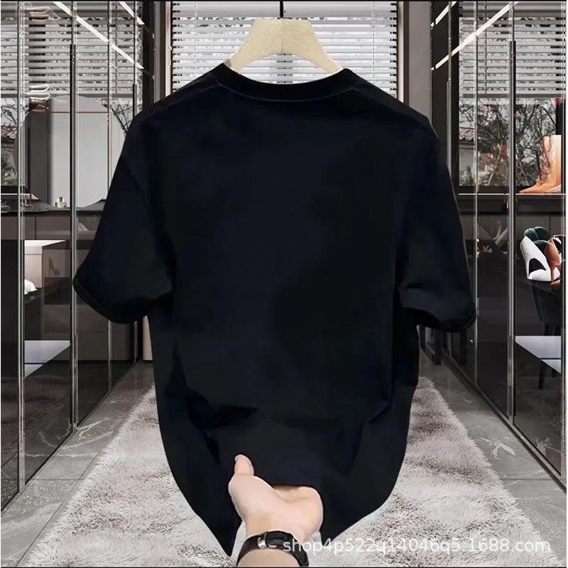 American Printed Cotton Short-Sleeved T-Shirt Men'S Loose Round Neck Short-Sleeved Couple'S Casual Versatile Half-Sleeved Bottoming Shirt