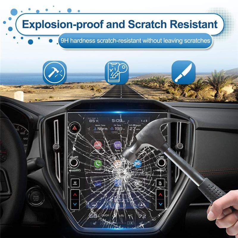 For Subaru WRX - Screen Protector, Tempered Glass Multimedia Display Touch Screen Protective Film Accessories-A87Q