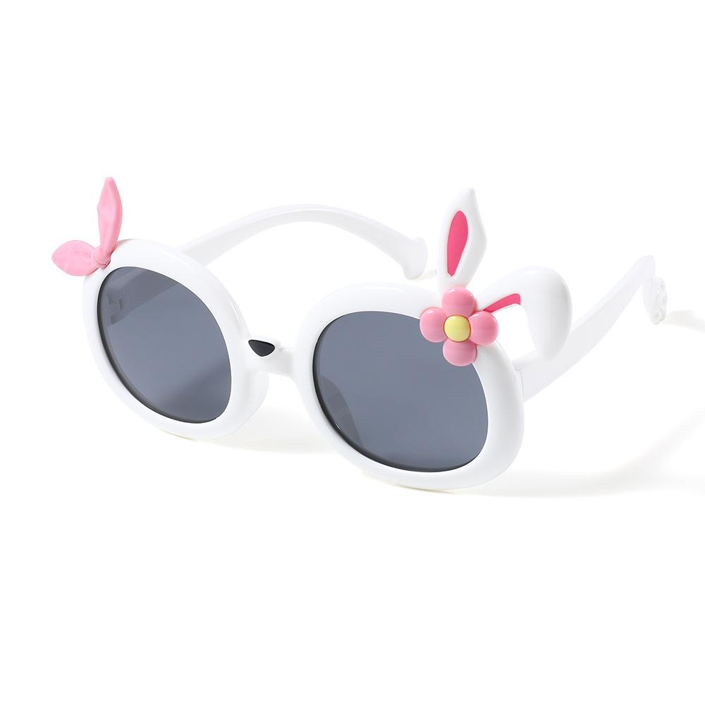 2026 New children s boys and girls cute rabbit ears cartoon fashion personalized concave sunglasses